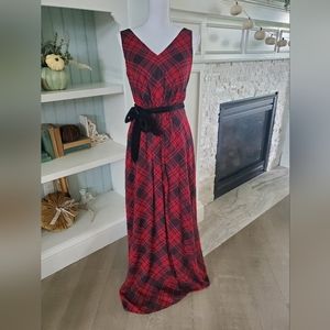 Lauren Ralph Lauren Women's Tartan Plaid Georgette Gown, size 4